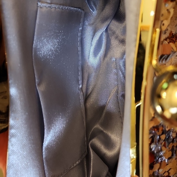Gold and Silver Sequin Evening Bag Formal - Picture 5 of 5